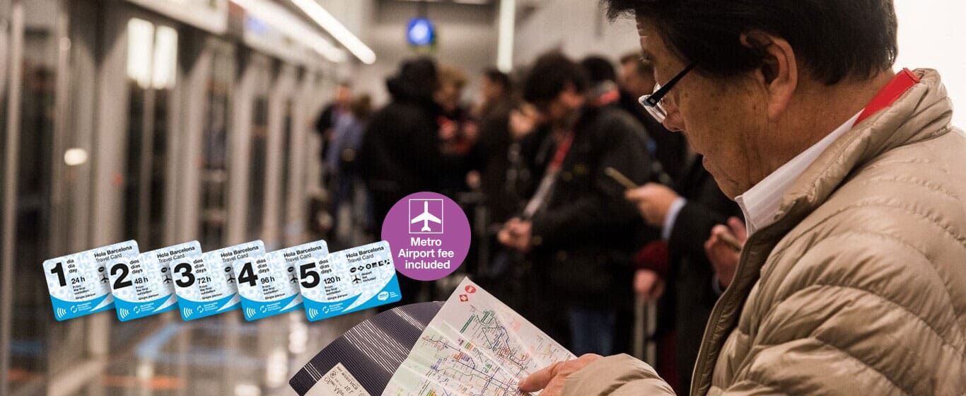 Travel freely with the<br>Hola Barcelona Travel Card